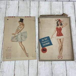 The 1947 Esquire Calendar Pin-Up Complete Calendar W/ Original Envelope Varga
